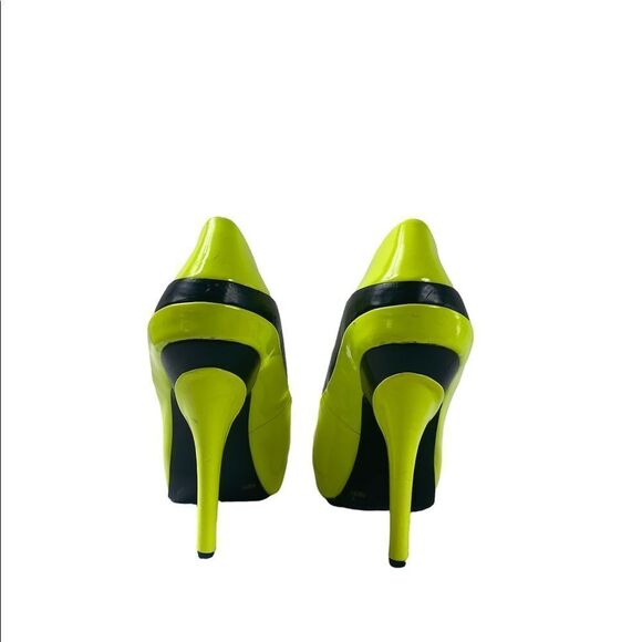 BCBG Generation 9.5 B neon and black platform heels cushioned - Picture 4 of 6